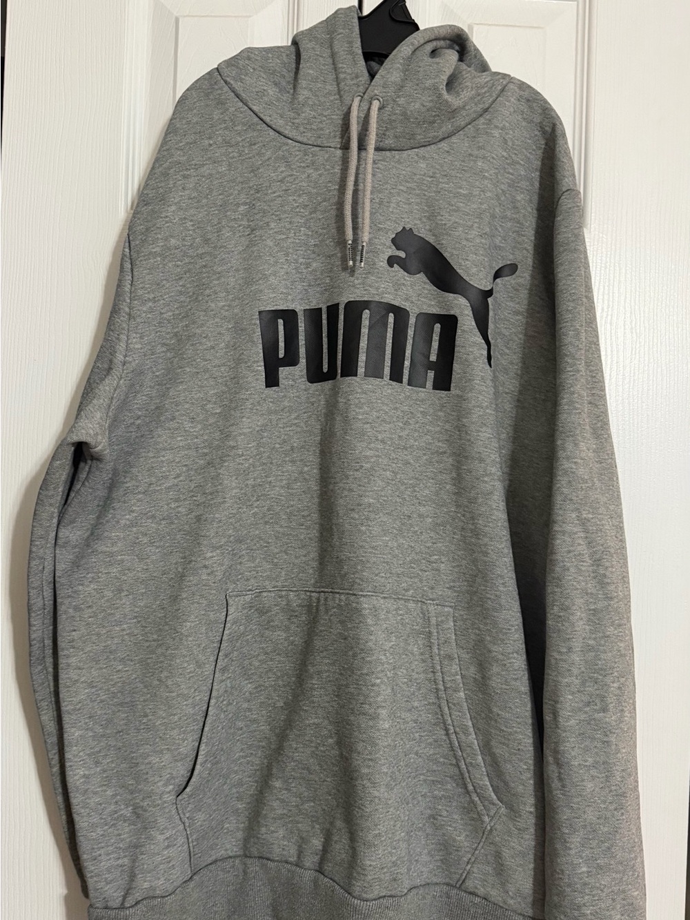 Puma Gray Crewneck Hoodie with Black Logo